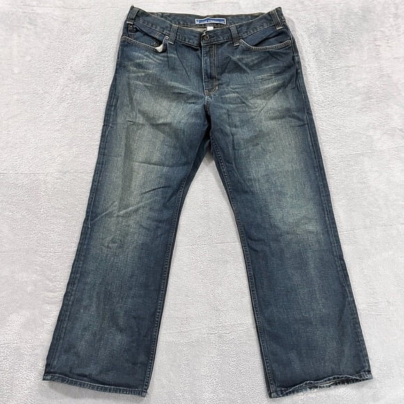 Vintage Gap Jeans Mens 38x32 Blue‎ Loose Fit Straight Y2K Cotton Denim
